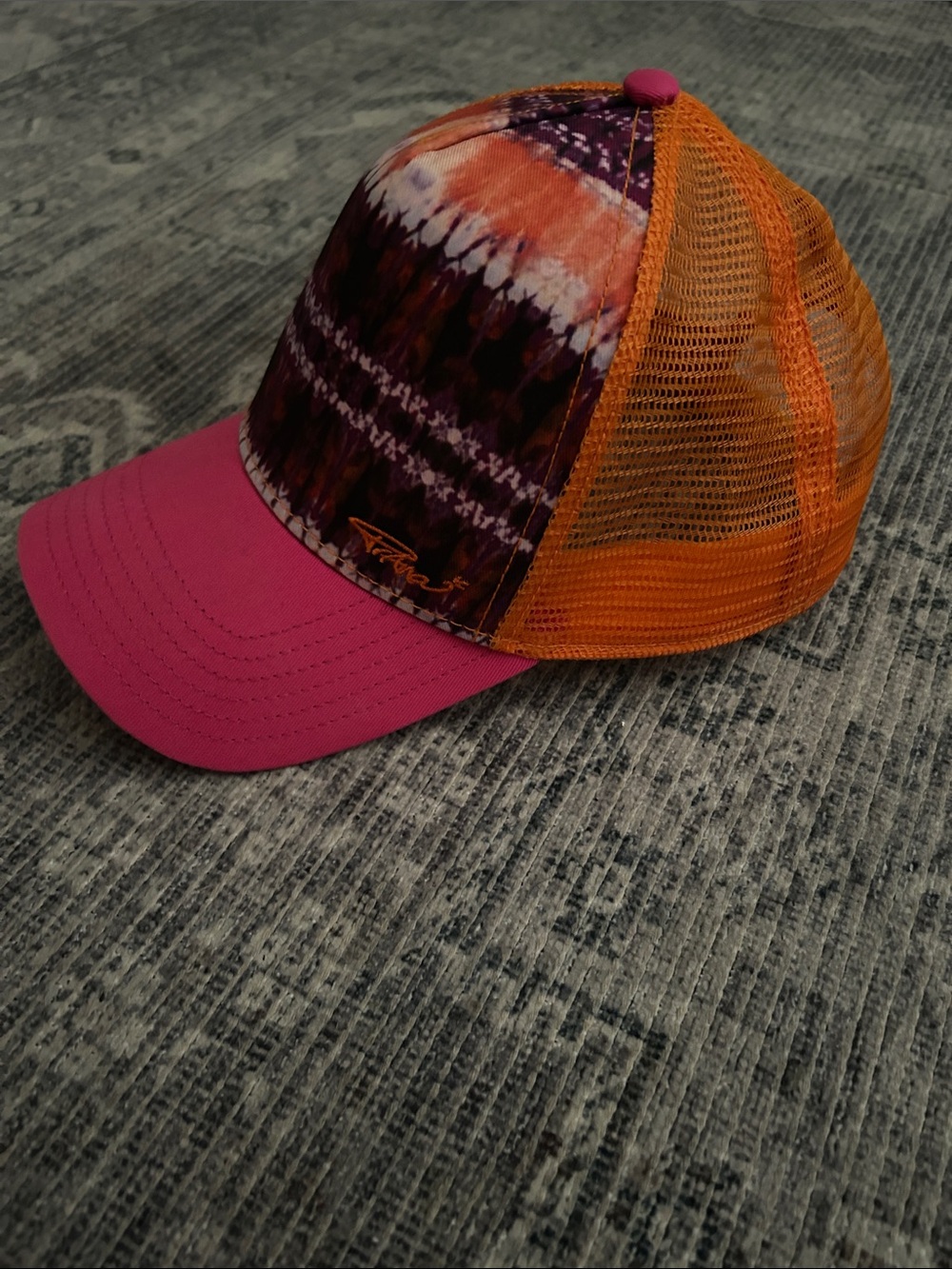 Prana Trucker Hat Pink Orange - Picture 2 of 9